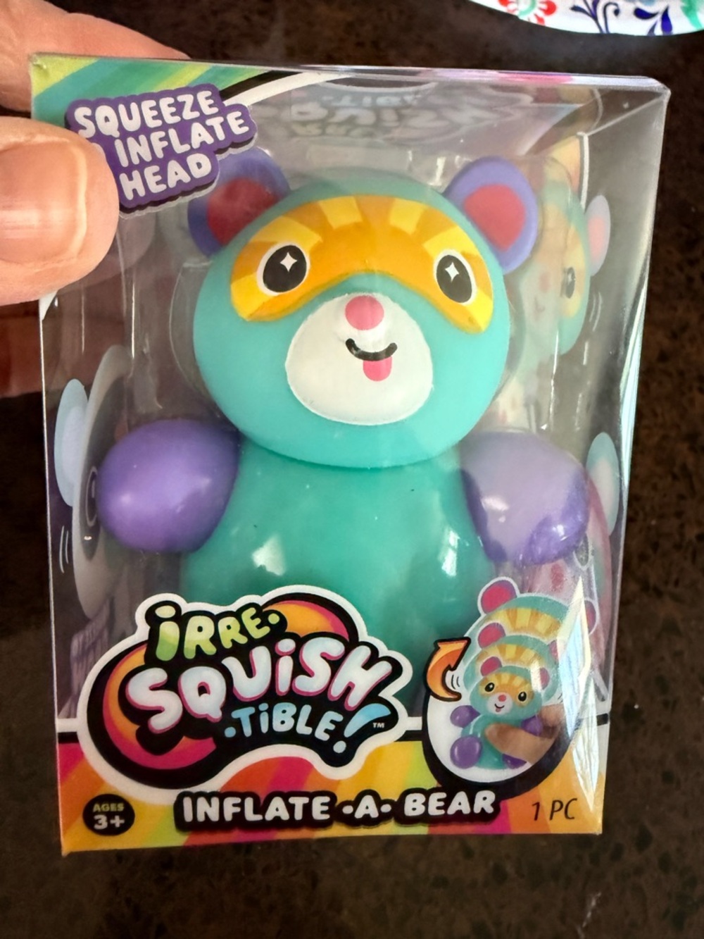 Irresquishtible- Inflat a bear- Fidget toy- NEW IN BOX